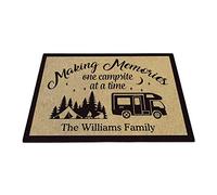 BAGEYOU Personalized Camping Doormat Making Memories One Campsite at a Time Campers Trailer Confire Tent Decor Floor Mat, 27.5" X 17.7", Style 7