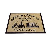BAGEYOU Personalized Camping Doormat Making Memories One Campsite at a Time Campers Trailer Confire Tent Decor Floor Mat, 27.5" X 17.7", Style 1