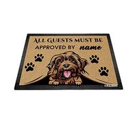 BAGEYOU Personalized Dog's Name Peeking Dog Cockapoo Doormat All Guest Must Be Approved Rugs for Home Decor 23.6 x 15.7 Inch