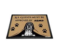 BAGEYOU Personalized Dog's Name Peeking Dog English Pointer Doormat All Guest Must Be Approved Rugs for Home Decor 23.6 x 15.7 Inch