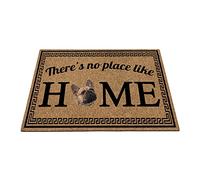 BAGEYOU There's no Place Like Home Doormat with Lovely French Bulldog Dog Welcome Floor Mat for Home Decor 27.5"x17.7"