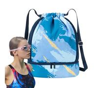 Baggage bag, backpack with string for swimming and bathing, backpack with twist for exercise, ergonomic bag with separate compartments for dry and wet for the travel pool