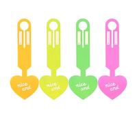Baggage Tags for Air Travel | Transparent Waterproof Heart-Shaped - Suitcase Tags Identifiers | for Airplane Check-in Studying Abroad Travel Handbag Laptop Bag