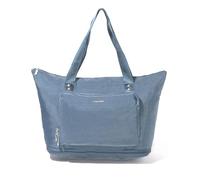 Baggallini Carryall Expandable Lightweight Travel Tote 22" Packable Folding Compact Nylon Washable Weekender w/Luggage Sleeve, Mist, One Size