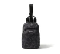 Baggallini Essential Small 12x7 Inch Sling Crossbody Bag with Convertible Adjustable Shoulder Strap, Midnight Garden, One Size