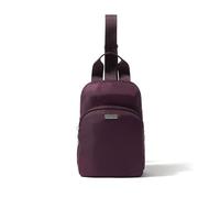 Baggallini Essential Small 12x7 Inch Sling Crossbody Bag with Convertible Adjustable Shoulder Strap, Mulberry, One Size