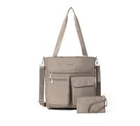 Baggallini Everywhere Tote-12.5" x13.9” Tote Women-Lightweight Work Travel Carry on Bag, Sterling Shimmer, One Size, Baggallini Everywhere Tote - 12.5"x13.9” Tote Bag for Women - Lightweight Work