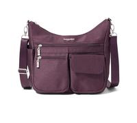 Baggallini Modern Everywhere Crossbody Women, 11"x9" Travel Bags W/RFID Wristlet, Lightweightm Water-Resistant, Plum Heritage, One Size, Baggallini Modern Everywhere Crossbody Bag for Women, 11"x9
