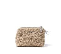 Baggallini On The Go Daily RFID Pouch, Taupe Faux Shearling, One Size