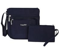 Baggallini Pocket Crossbody Bags for Women 8x8 Small Lightweight Durable Water-Resistant Travel Purse W/RFID, French Navy, One Size, Pocket Crossbody Bags for Women 8x8 Small Lightweight Durable