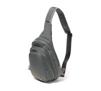 Baggallini Securtex Anti-Theft Triple Zip Travel Backpack Sling Bag Crossbody-RFID Wallet Locking Zipper, Charcoal, One Size