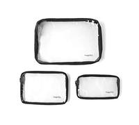 Baggallini Unisex-Adult (Luggage only) Clear Travel Pouches, Black, One Size