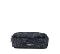 Baggallini Unisex's Long Pocket Cosmetic-Lightweight 7.8”x 3.1”x2.1 Bag-Travel Essentials Makeup Organizer, Midnight Blossom Print, One Size
