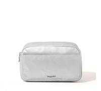 Baggallini Unisex's Pocket Cosmetic with Brush Organization, Silver Metallic, One Size