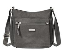 Baggallini Uptown Bagg with Rfid Phone Wristlet, Sterling Shimmer