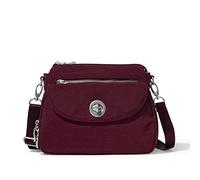 Baggallini Women's Calais Crossbody Bags 10x7 Lightweight Water-Resistant Travel Purse, RFID Protection & Interior Organization, Dark Cherry, One Size