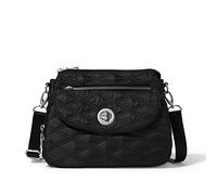 Baggallini Women's Calais Crossbody Bags 10x7 Lightweight Water-Resistant Travel Purse, RFID Protection & Interior Organization, Black Quilt, One Size
