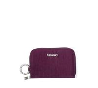 Baggallini Women's Deluxe Case-Lightweight 5.5"x3.3" RFID Protected Wallet Card Holder, Mulberry, One Size