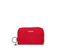 Baggallini Women's Deluxe Case-Lightweight 5.5"x3.3" RFID Protected Wallet Card Holder, Scarlet, One Size