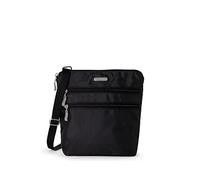 Baggallini Women's Essential Crossbody Bag Built-in RFID Card Holder-Cross Body Purse with Quick-Access Phone Pocket, Black