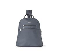 Baggallini Women's Essential Mini Backpack Purse Built-in RFID Card Holder-Convertible Sling Bag with Adjustable Shoulder Strap, Charcoal Gray, One Size