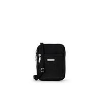 Baggallini Women's Essential Mini Bag Built-in RFID Card Holder-Small Crossbody Purse with Replaceable Shoulder Strap, Black