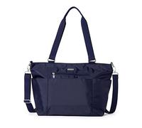 Baggallini Women's Essential Work Tote Laptop Travel Shoulder Bag with Luggage Sleeve, Cadet Navy, One Size