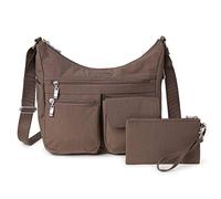 Baggallini Women's Everywhere Bagg Crossbody 11x9 Lightweight Nylon Hobo Water-Resistant Travel Bag W/RFID, Portobello, One Size UK