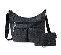 Baggallini Women's Everywhere Bagg With Rfid Hobo Bag, Midnight Blossom, One Size UK