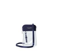 Baggallini Women's Explorer Stadium Clear Bryant Crossbody, Dark Blue, 5.5" w x 7" h