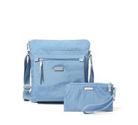 Baggallini Women's Go Bagg with RFID Phone Wristlet Crossbody Bag, Cornflower, One Size