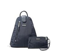 Baggallini Women's Metro Backpack with RFID Wristlet Handbags, French Navy, One Size