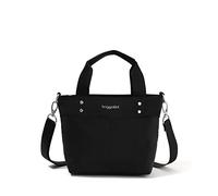 Baggallini Women's Mini Carryall Tote Crossbody Bag, Black, One Size