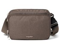 Baggallini Women's Modern Belt 5x8 Travel Fanny Pack Sling, RFID Card Holder, Water-Resistant Crossbody Bag Shoulder-Handbags, Dark Umber Heritage, One Size