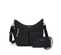 Baggallini Women's Modern Everywhere Crossbody 11x9x4.5 RFID Hobo Bag, Black, One Size