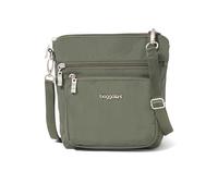 Baggallini Women's Modern Pocket Crossbody Bag, 8.5"x8.5" Handbag Purse with RFID, Lightweight Water-Resistant, Thyme, One Size
