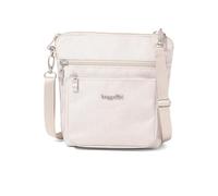 Baggallini Women's Modern Pocket Crossbody Bag, 8.5"x8.5" Handbag Purse with RFID, Lightweight Water-Resistant, Vanilla Heritage, One Size