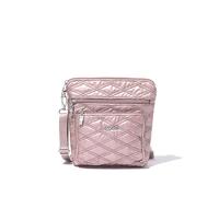 Baggallini Women's Modern Pocket Crossbody 9x8.5 Lightweight Water-Resistant Travel Purse Handbag Shoulder Bag W/RFID, Rose Metallic Quilt, One Size