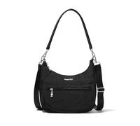 Baggallini Women's Modern Pocket Half Moon 11"x10.5" Shoulder W/Replaceable Straps Converts to Crossbody Bag, Black, One Size