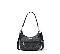 Baggallini Women's Modern Pocket Half Moon 11"x10.5" Shoulder W/Replaceable Straps Converts to Crossbody Bag, Midnight Blossom Print, One Size