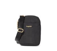 Baggallini Women's Modern Take Two RFID Crossbody, Black W/Gold Hardware, One Size