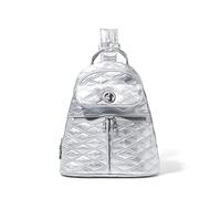 Baggallini Women's Naples Convertible Backpack, Silver Metallic Quilt, One Size