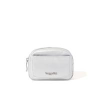 Baggallini Women's Pocket Cosmetic - Lightweight Bag - Travel Essentials Makeup Organizer Mini, Silver Metallic, One Size