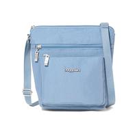 Baggallini Women's Pocket Crossbody Bags 8x8 Small Lightweight Durable Nylon Water-Resistant Travel Purse W/RFID Wristlet, Cornflower