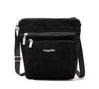 Baggallini Women's Pocket Crossbody Bags 8x8 Small Lightweight Durable Nylon Water-Resistant Travel Purse W/RFID Wristlet, Black Velvet