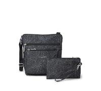 Baggallini Women's Pocket Crossbody Bags, Midnight Blossom, One Size