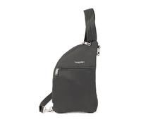 Baggallini Women's Securtex Anti-Theft Half Moon Sling 8"x13" Crossbody Bags w/RFID, Cut-Resistant Strap, Locking Zippers, Charcoal, One Size