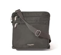Baggallini Women's Securtex Anti-Theft Large Crossbody, Charcoal, w x 10" h