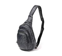 Baggallini Women's Securtex Anti-Theft Triple Zip Sling-Travel Backpack Crossbody-RFID Wallet Bag, Midnight Blossom, One Size