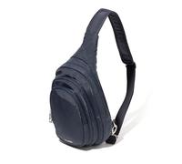 Baggallini Women's Securtex Anti-Theft Triple Zip Travel Backpack Sling Bag Crossbody-RFID Wallet Locking Zipper, French Navy, One Size